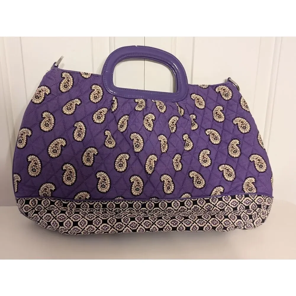 WOMENS VERA BRADLEY SIMPLY VIOLET PAISLEY TOTE